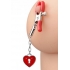 Captivating Heart Padlock Nipple Clamps: Sensual Restraint