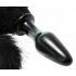 Tailz Midnight Fox Glass Butt Plug With Tail - Black