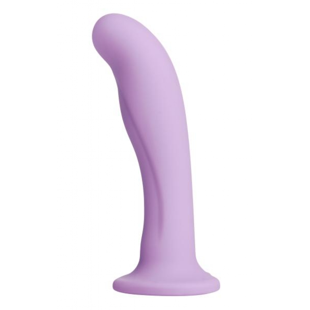 Royal Heart On Silicone Harness Dildo - Purple