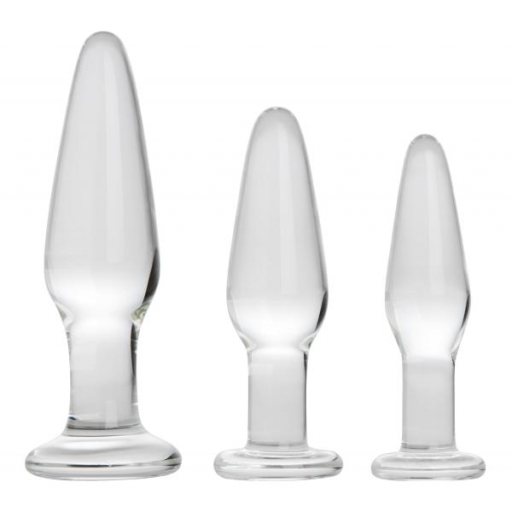 Prism Dosha Glass Anal Plug Kit - 3 Pieces