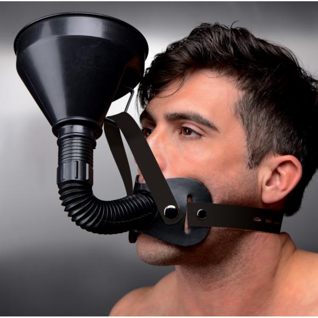 Latrine Extreme Funnel Gag: Control and Pleasure Combined - Black