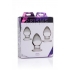 Triplets 3 Piece Glass Anal Plug Kit