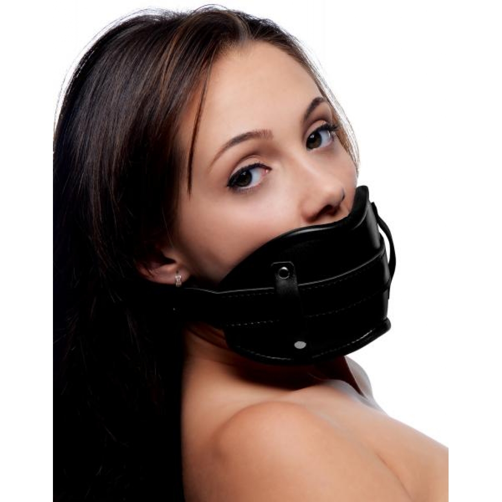 Strict Penis Head Silicone Mouth Gag - Black