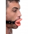 Sissy Mouth Gag Pink Silicone Lips Black Strap