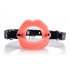 Sissy Mouth Gag Pink Silicone Lips Black Strap