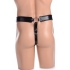 Secure Black Leather Male Chastity Jockstrap O/S