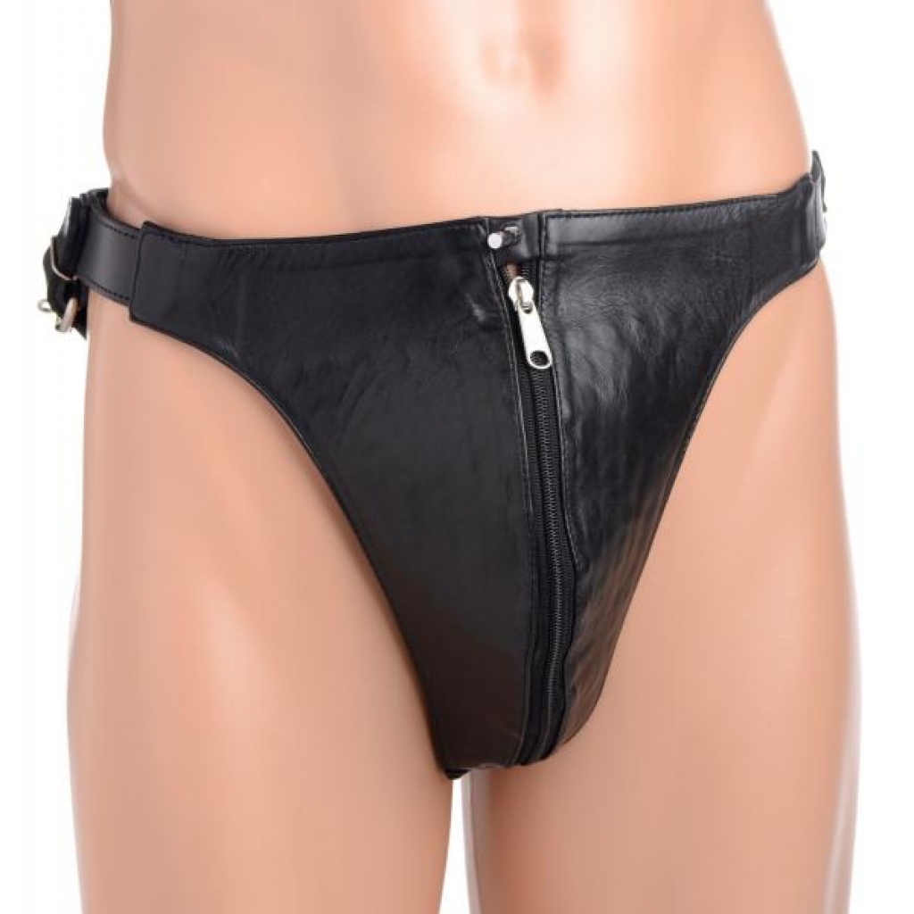 Spiked Leather Confinement Jock Strap