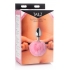 Fluffy Bunny Tail Anal Metal Butt Plug - Pink