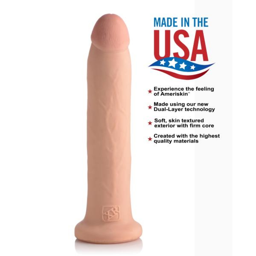 11 Inches Ultra Real Dual Layer Dildo - Without Balls Beige