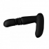 Silicone Thrusting Anal Plug with Remote Control - Black