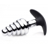 Dark Hive Metal & Silicone Ribbed Anal Plug