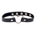 Dark Heart Chrome Black Choker - Glamorous Accessory