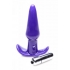 Smooth Vibrating Anal Plug - Purple