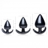 Triple Spades 3 Piece Anal Plug Set - Black