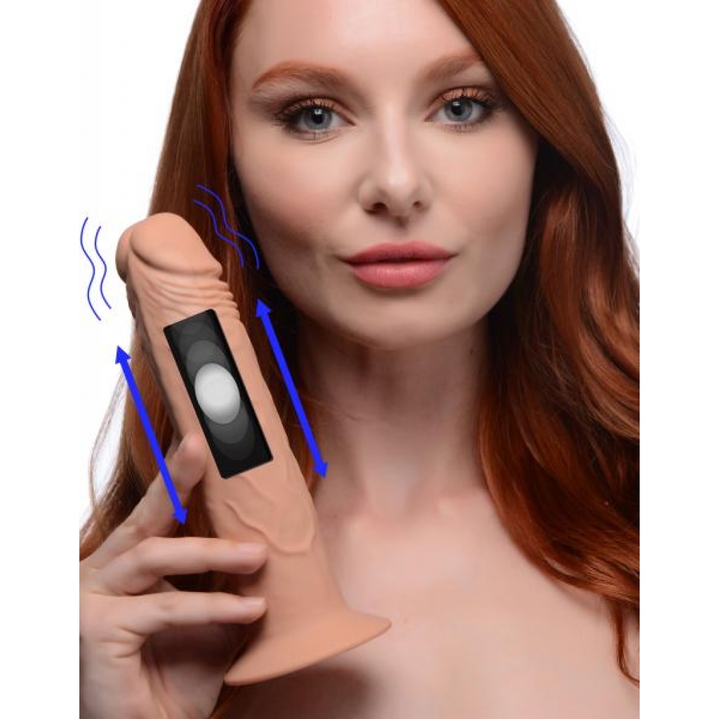 7x Remote Control Vibrating Dildo - Medium