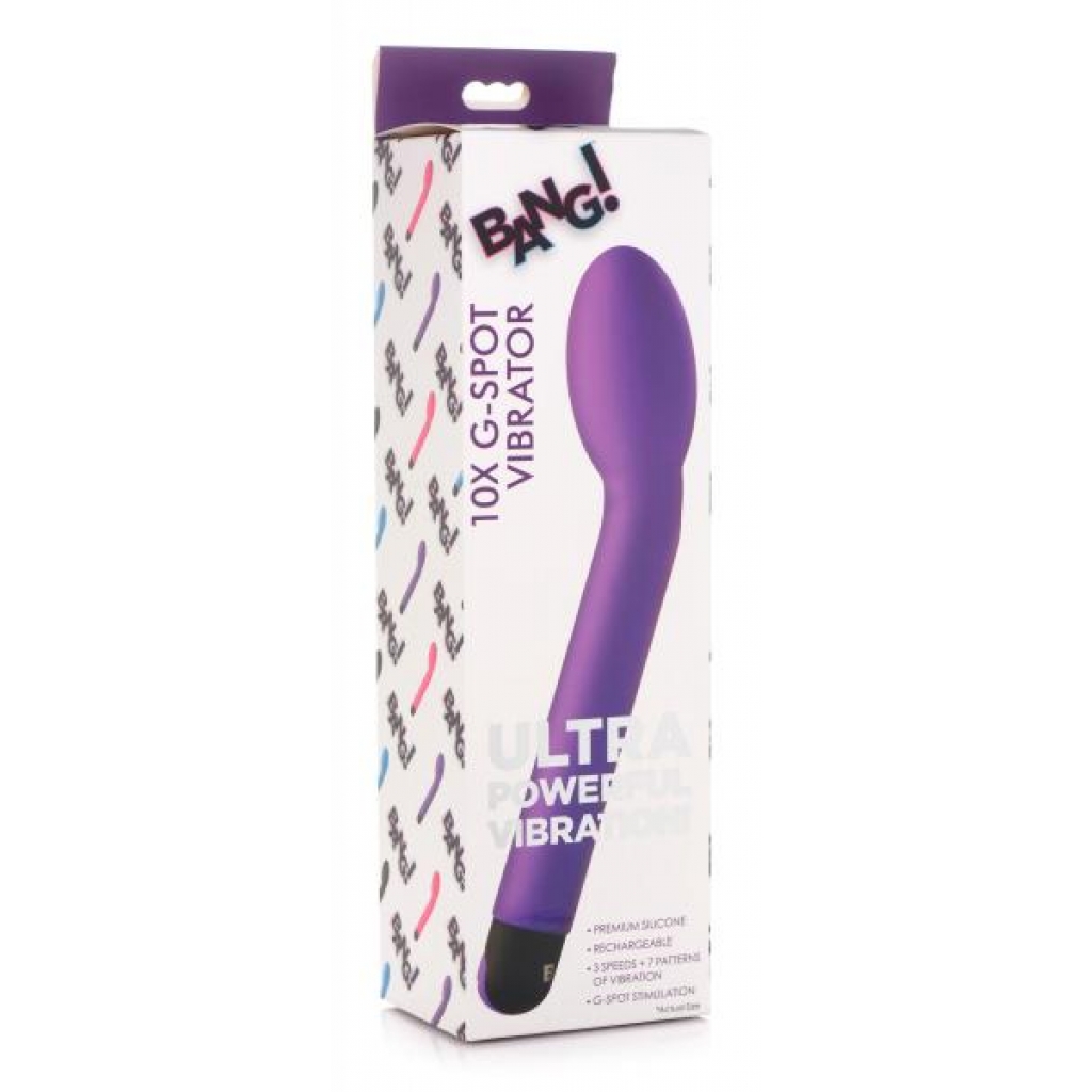 10x Silicone G-spot Vibrator - Purple