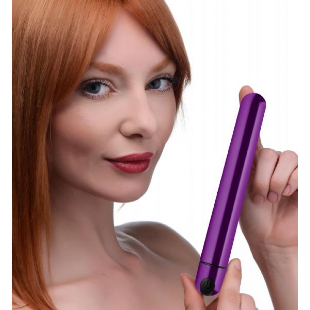 Slim Metallic Bullet Vibrator - Purple