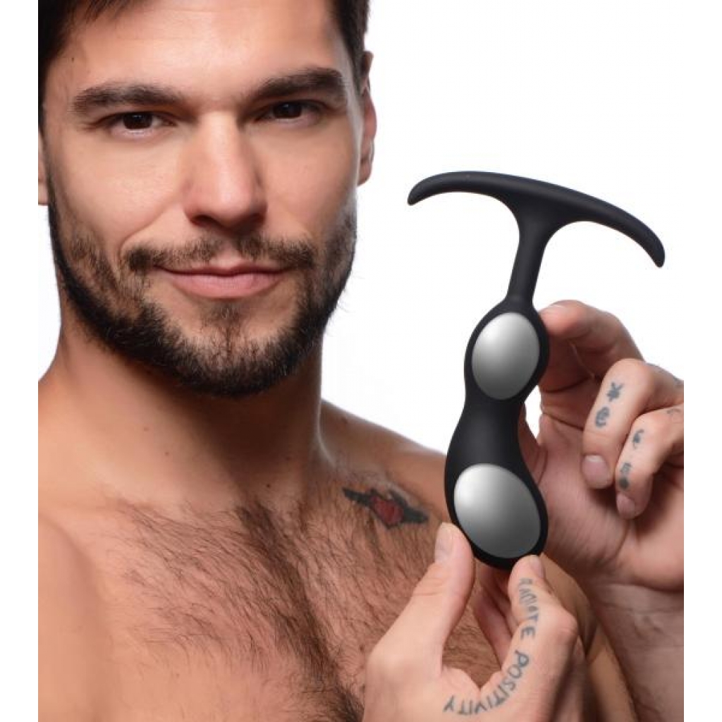 Premium Silicone Weighted Prostate Plug - Medium Size