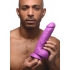 8.25 Inch Dildo with Balls - Purple