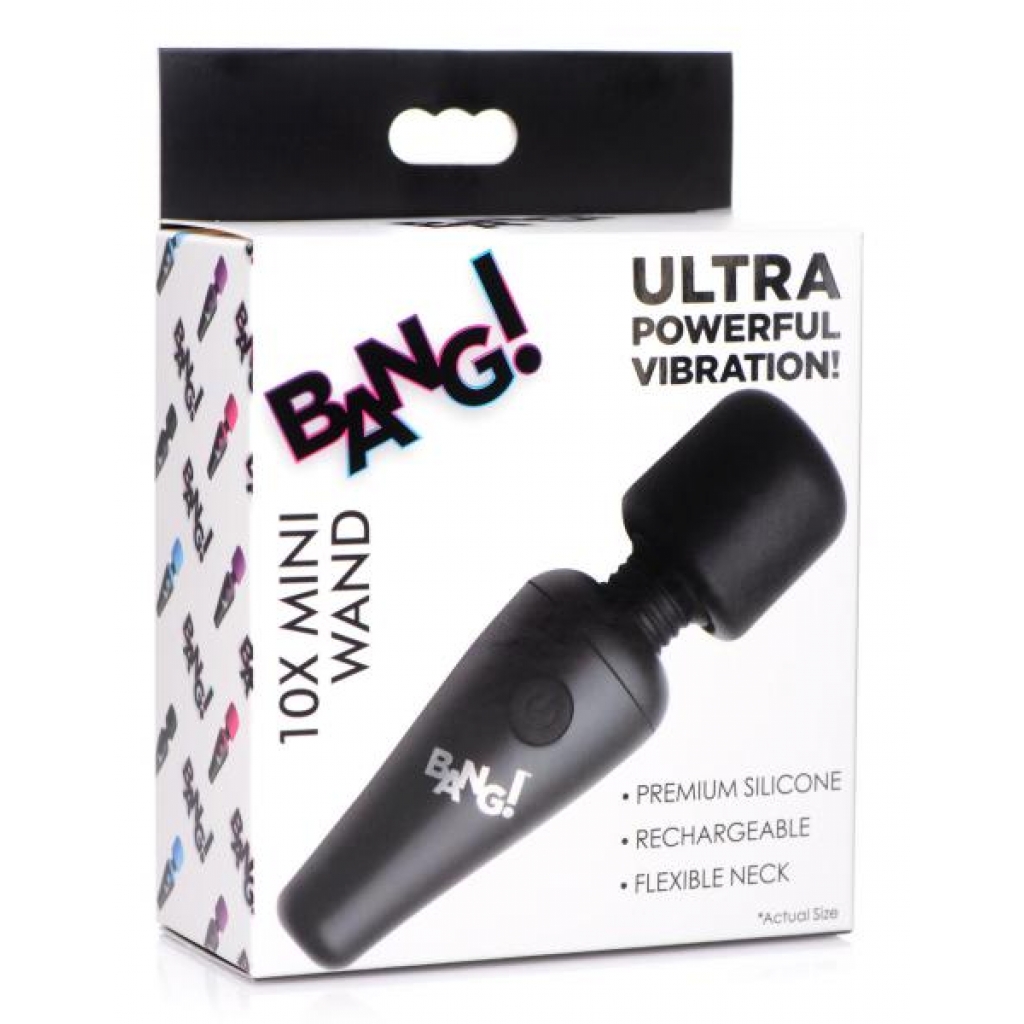 10x Ultra Powerful Silicone Mini Wand - Black