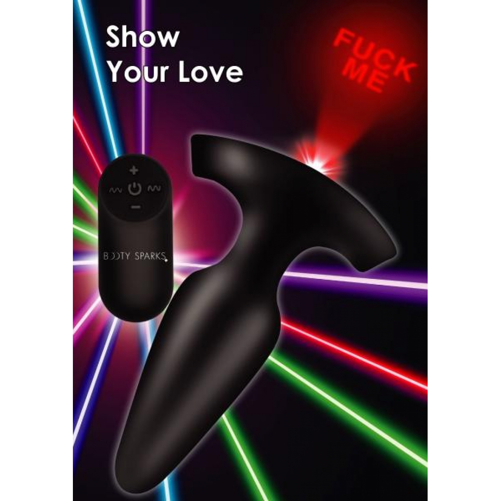 28x Laser Light Fuck Me Silicone Anal Plug - Large