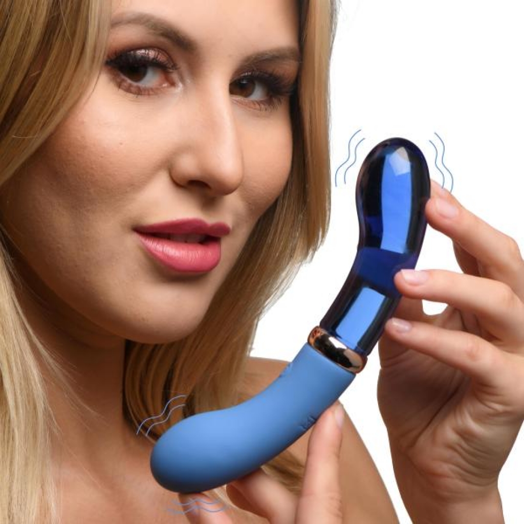 10x Dual-Ended G-Spot Silicone and Glass Vibrator