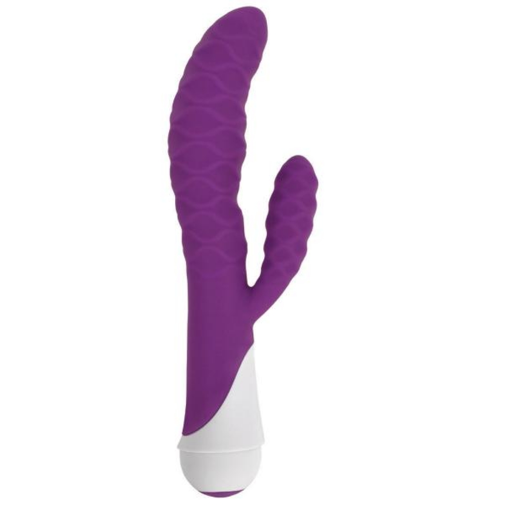 Ivy 20x Wavy Silicone Rabbit Vibrator - Purple