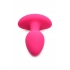 10x Pop Rocker Vibrating Silicone Plug With Remote - Magenta