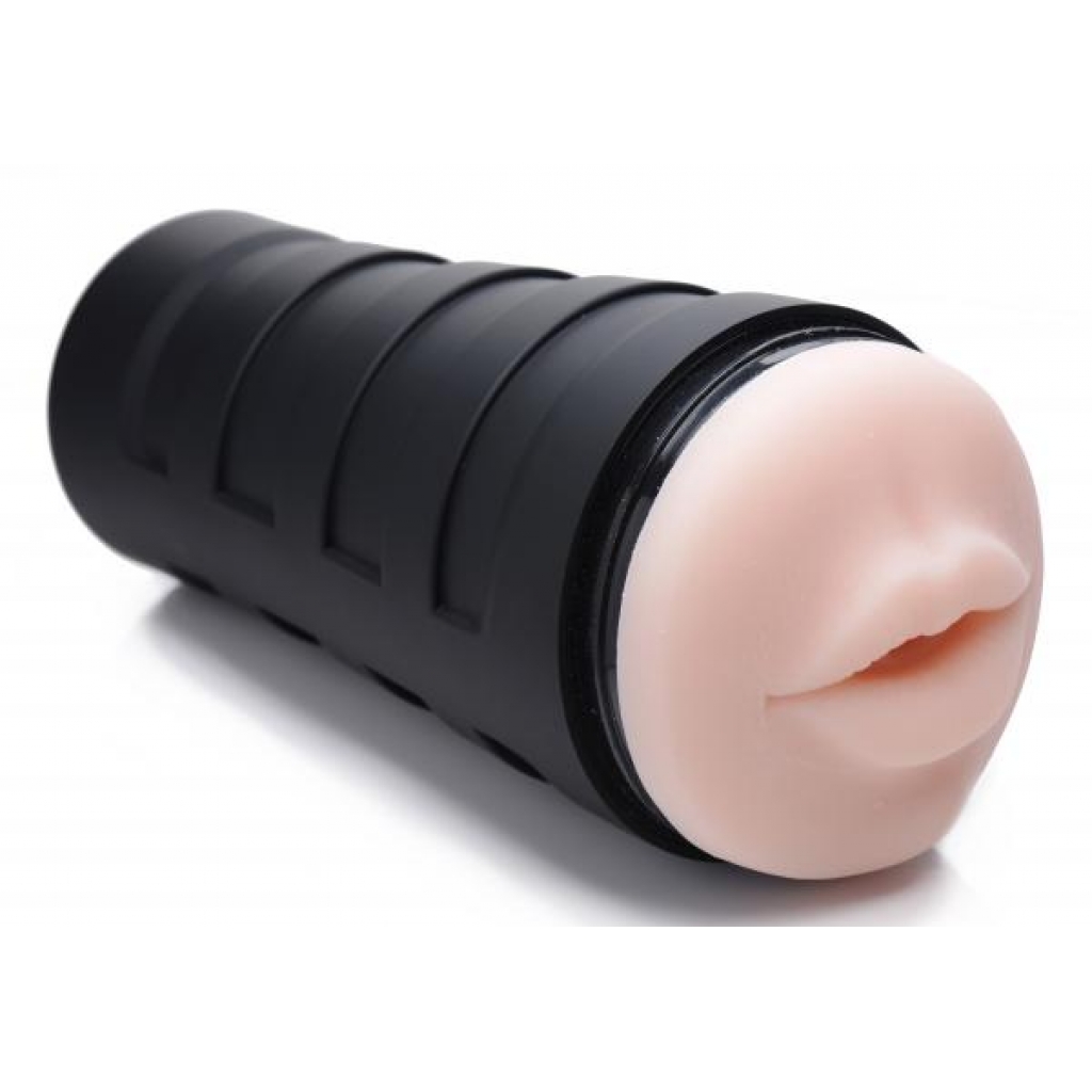 Deluxe Textured Mouth Stroker - Light