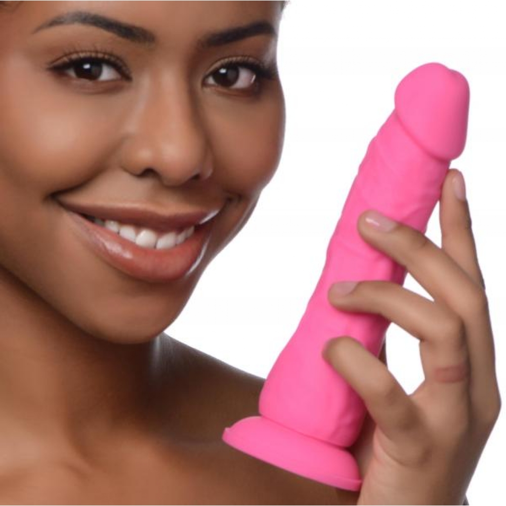 7 Inch Silicone Dildo - Cherry