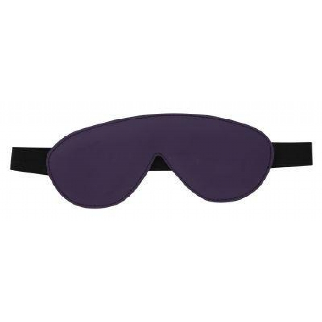 Blindfold Padded Leather - Purple and Black