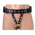 Premium Leather Strap On Harness - Black O/S