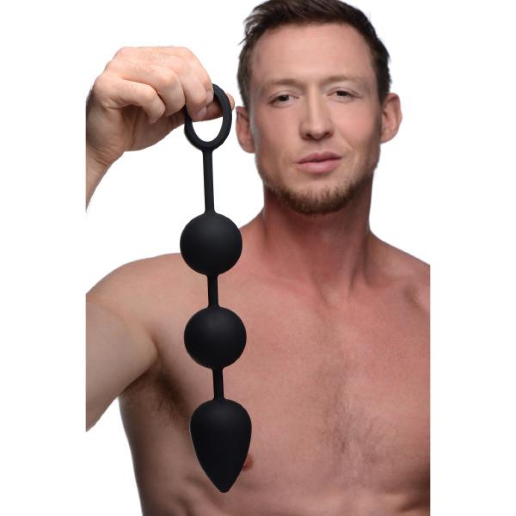 Tom of Finland Weighted Anal Ball Beads - Black