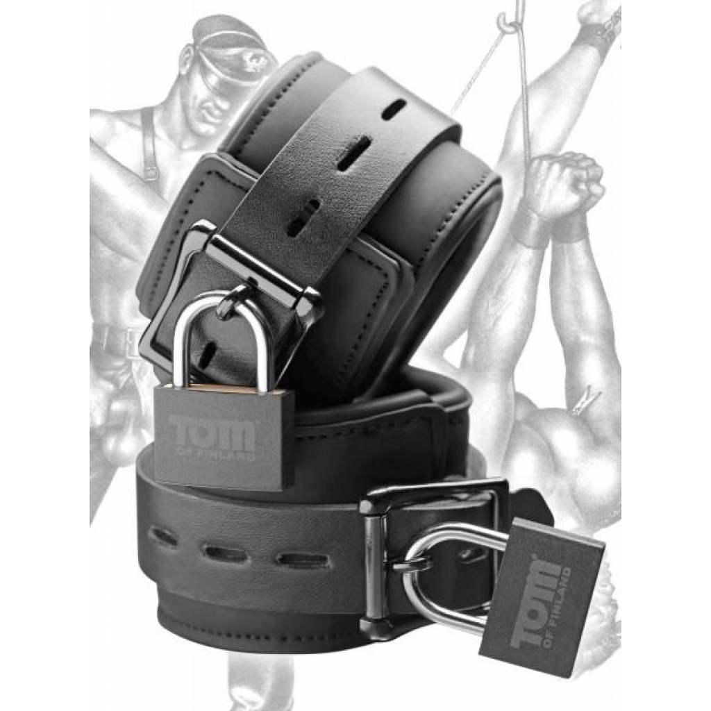 Tom Of Finland: Neoprene Wrist Cuffs in Black