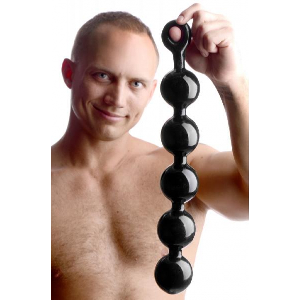 Black Baller Anal Beads - Bulk