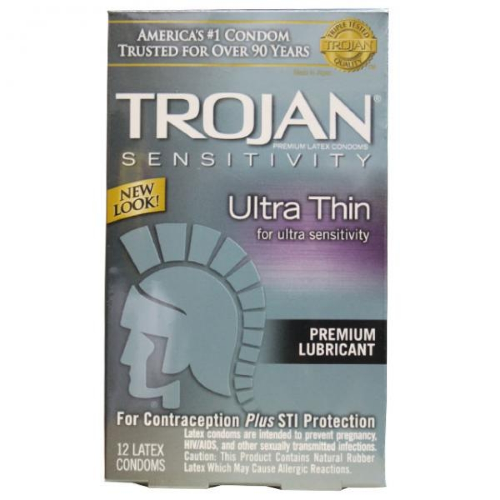 Trojan Sensitivity Ultra Thin Latex Condoms - 12 Pack