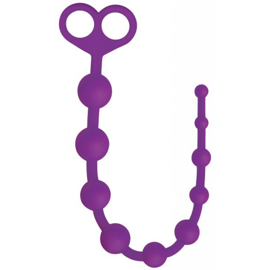 Gossip Perfect 10 Silicone Anal Beads in Violet