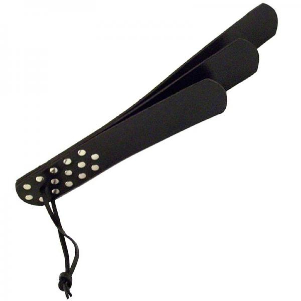 Rouge Leather Three-Straps Paddle - Black