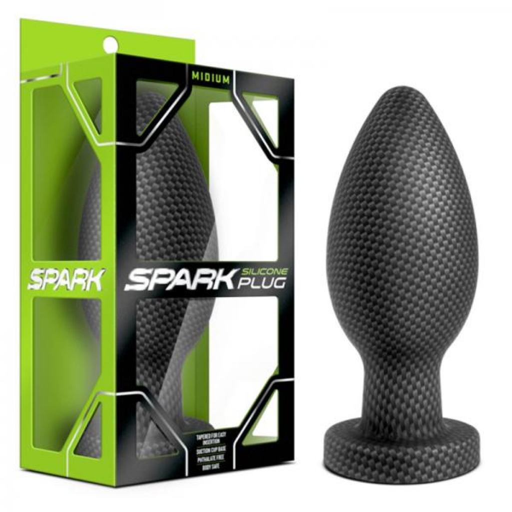 Spark - Medium Silicone Plug - Carbon Fiber