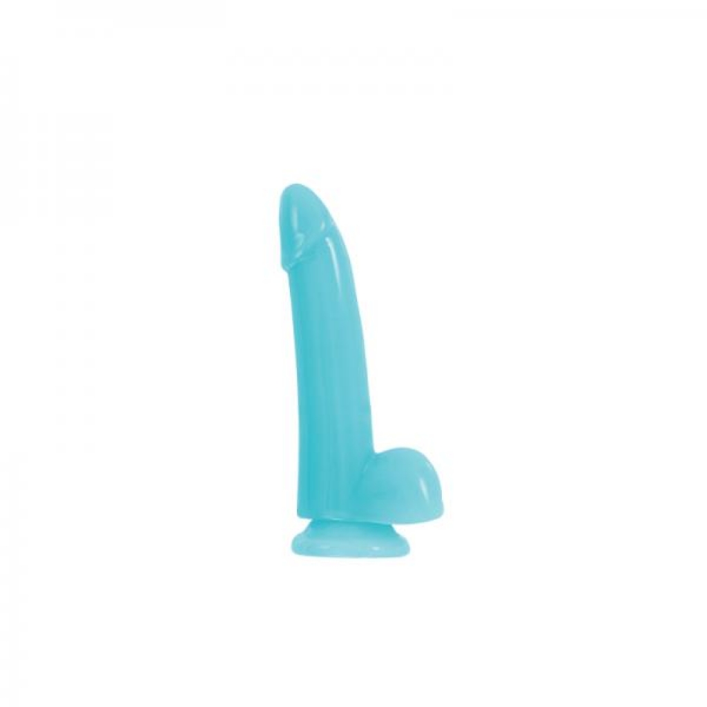 Smooth Glowing Dong 5-Inch - Blue