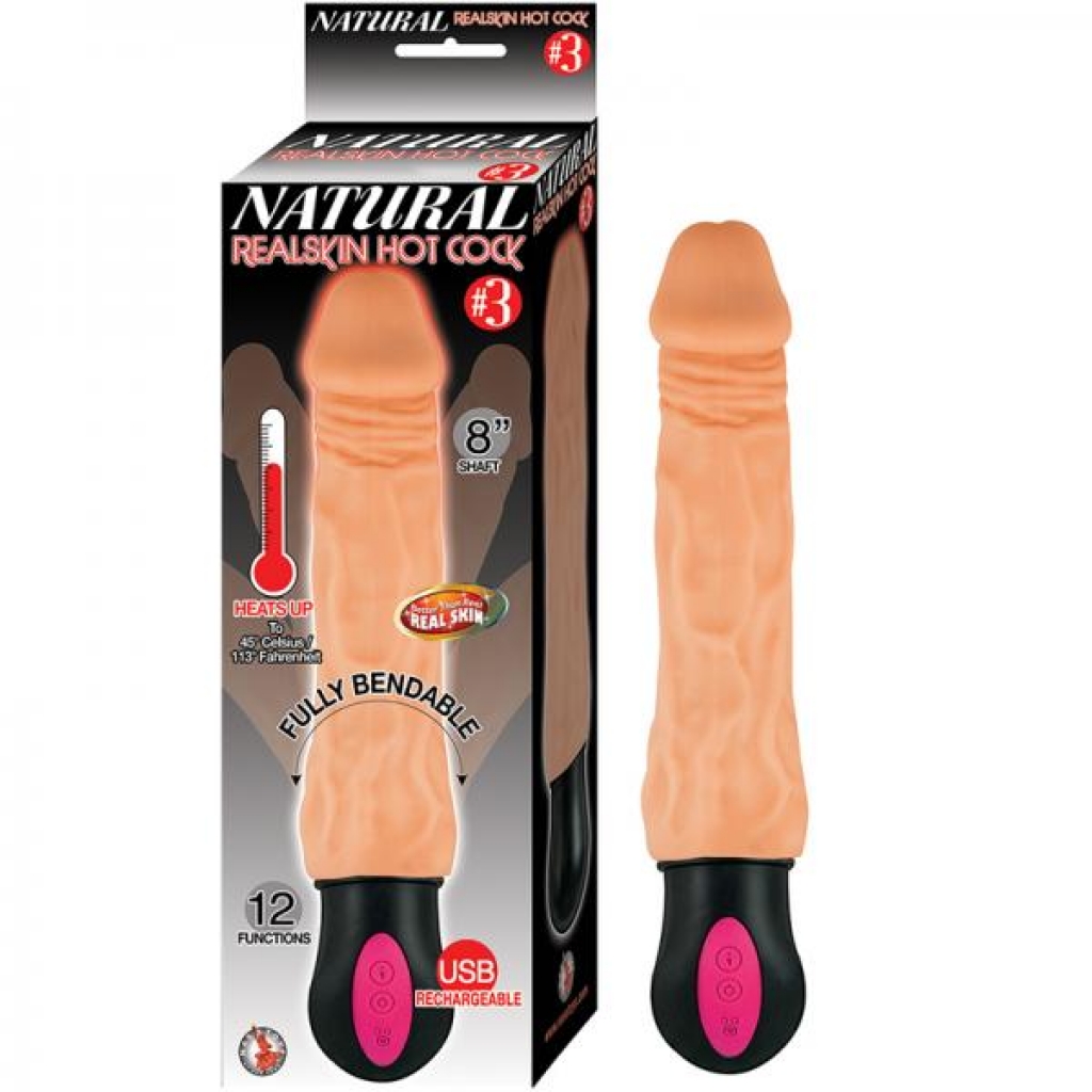 Natural Realskin Hot Penis #3 - 8 inches Beige