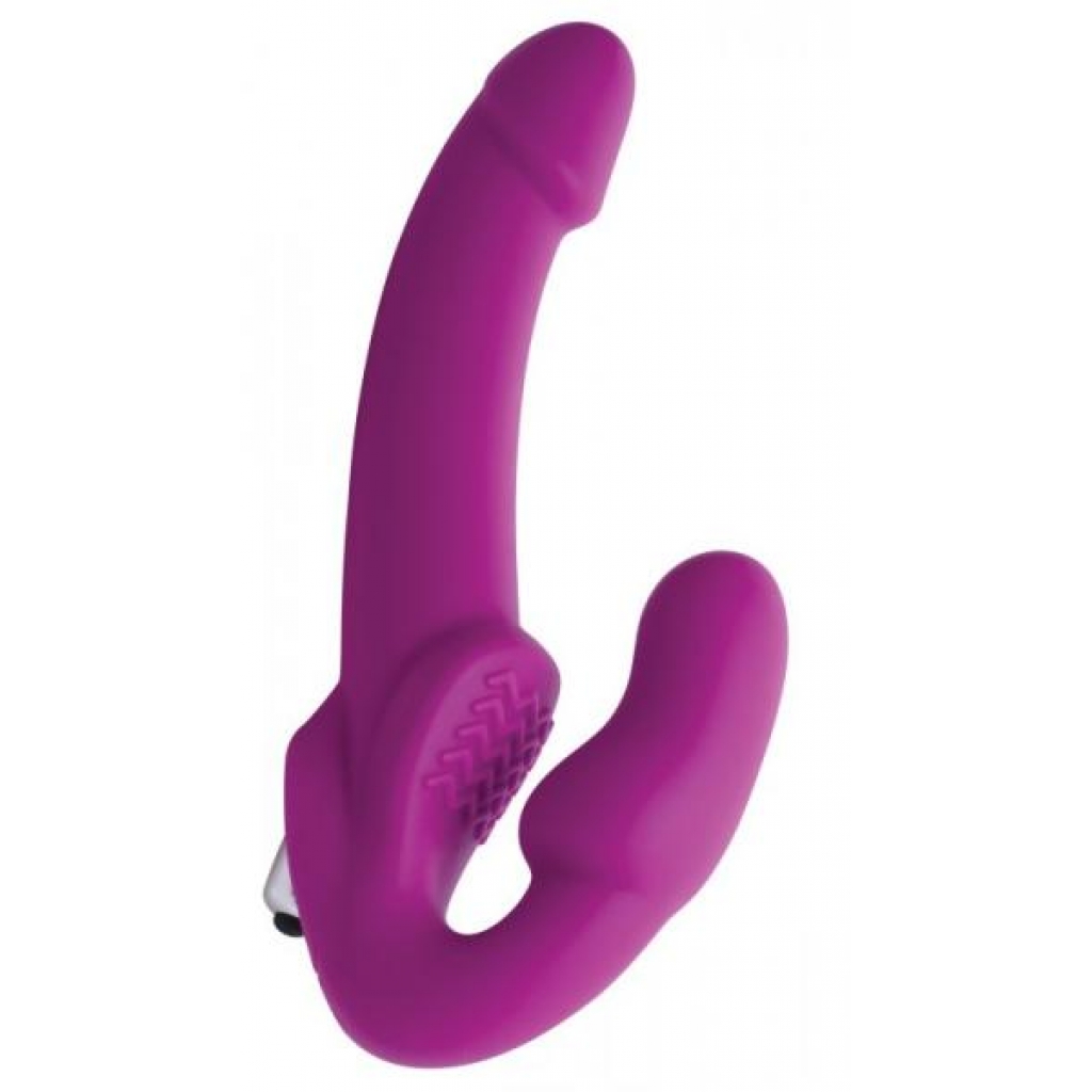 Strap U Evoke: Vibrating Strapless Strap-On Dildo in Pink