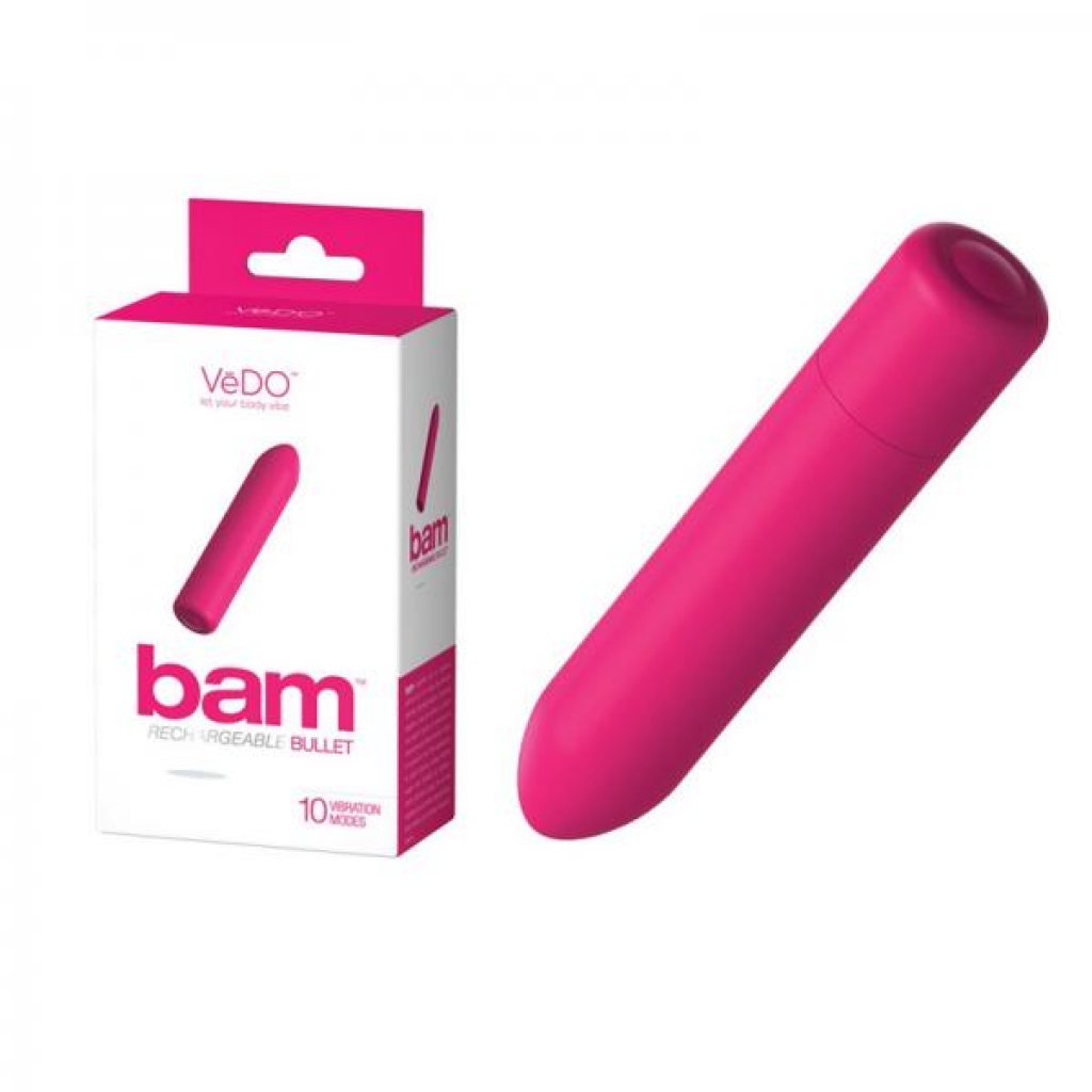 Vedo Bam Rechargeable Bullet Vibrator - Foxy Pink