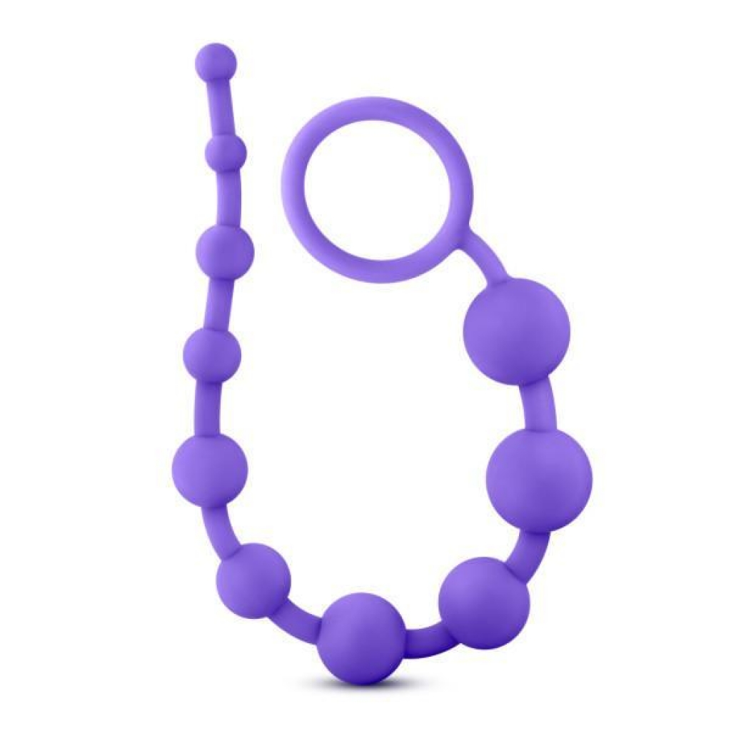 Luxe Silicone 10 Beads - Premium Purple Anal Toy