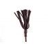 Rouge Leather Wooden Handle Riding Crop - Black