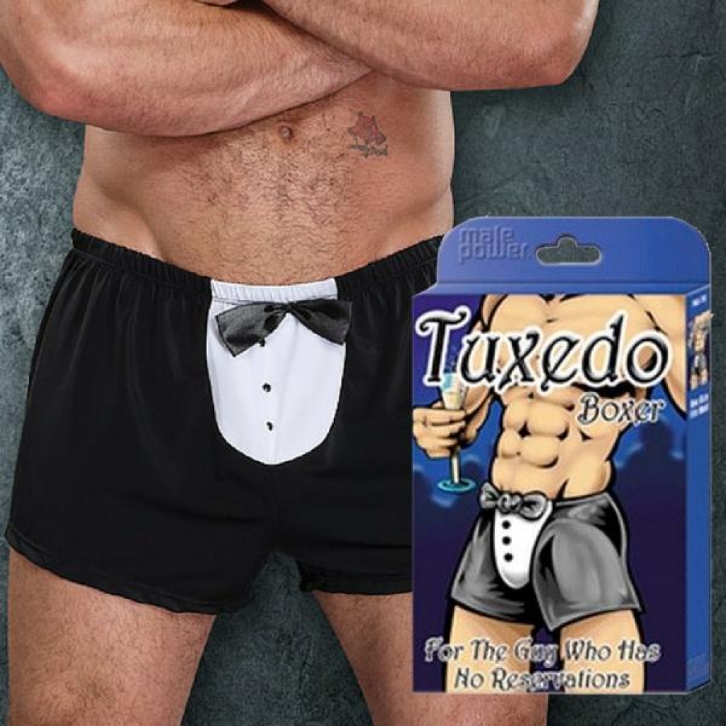 Stylish Tuxedo Boxer Shorts - Black