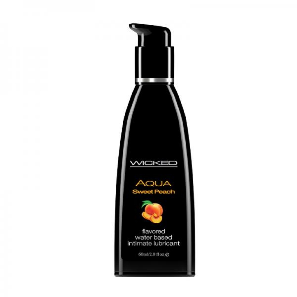 Wicked Aqua Sweet Peach Flavored Lubricant - 2 oz