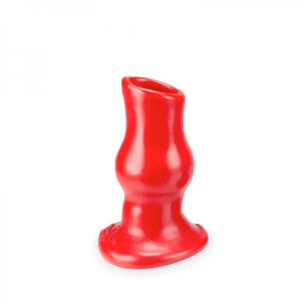 Oxballs Pig Hole Deep-1 Hollow Plug - Small Red