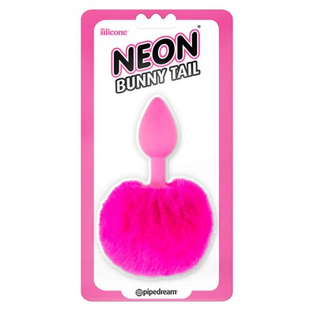 Neon Bunny Tail - Fun Anal Plug