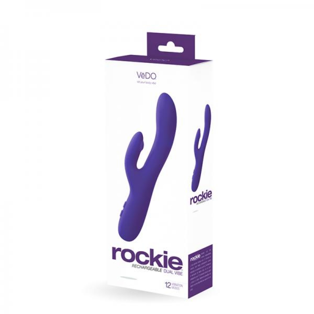 Vedo Rockie Rechargeable Dual Vibe in Indigo